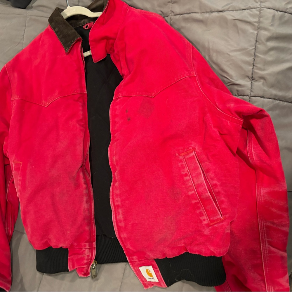 Vintage crimson red Carhartt jacket